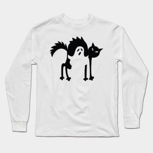 Halloween ghost cat Long Sleeve T-Shirt